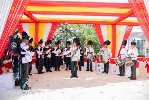 Army Band Group performing during Pratap Jayanti 