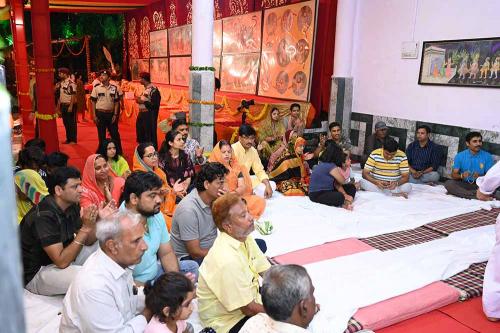 Devotees at Bhajan Sandhya Programme