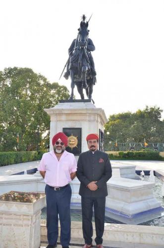 Major Gen.(Retd.) Shri Mandip Singh and Honorable Secretary , MPSS at Main Smarak Site on Friday, October 21st, 2022