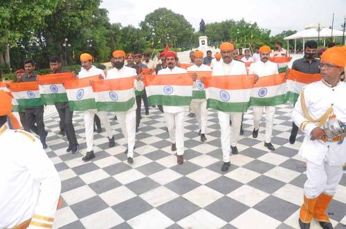“Tiranga March” with Honorable Secretary and Staff Members of MPSS at Smarak Site