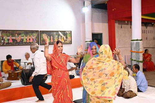 Dancing by Devotees during Bhajan Sandhya