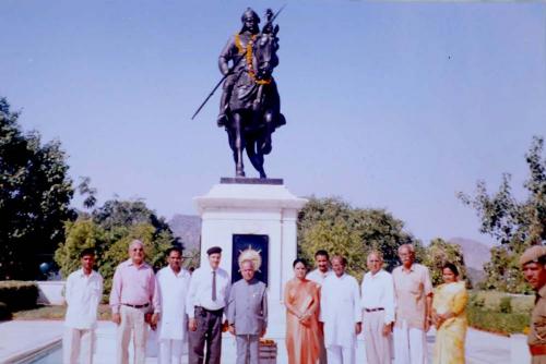 Former President of India Shri Pranab Mukherjee during his visit of Maharana Pratap Smarak Samiti 