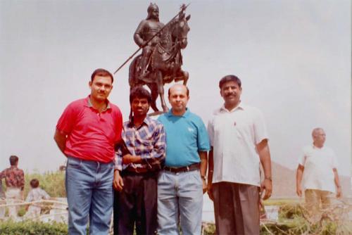 Famous Archer and Arjuna Awardi Mr.Limbaram posing at Pratap Smarak on Sunday, May 17th, 1992