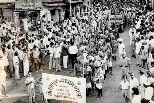 An Ancient picture of Pratap Jayanti Procession in City Area